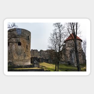 Ruins of medieval castle in Cesis, Latvia Sticker